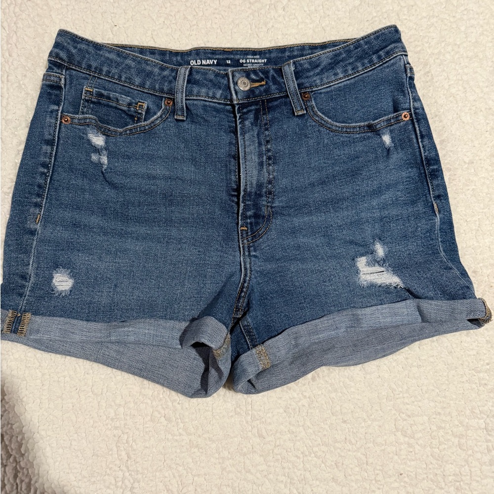 Old Navy Women's Distressed Blue Jean Shorts